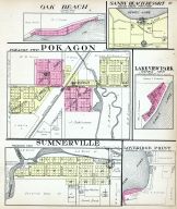 Oak Beach, Sandy Beach Resort, Pokagon, Lake View Park, Sumnerville, Loveridge Point, Cass County 1914